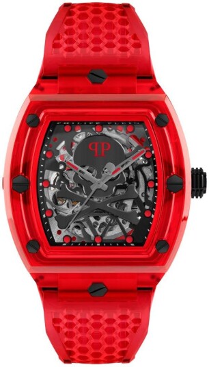 Philipp Plein Herreklokke PWPTA0224 The Skeleton Grå/Gummi Philipp Plein Herreklokke PWPTA0224 The Skeleton Grå/Gummi