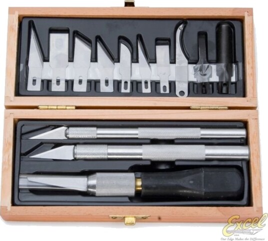 Excel 44290 - Knife set Pro. wooden case