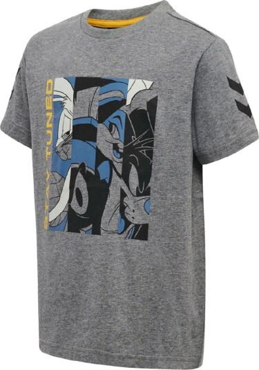 Hummel T skjorte hmlSpace Jam Seksti Grå Melert m. Trykk Hummel 6 år 116 T skjorte