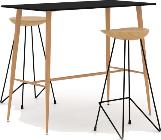 vidaXL Barsett 3 deler svart vidaXL Barsett 3 deler svart