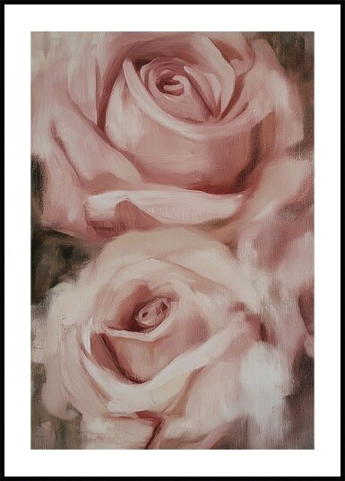 Roses Oil Painting Plakat Plakat / 40x50cm