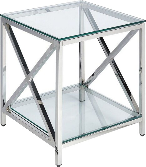 Fidelina Sidebord 45 cm - Sølv/Transparent