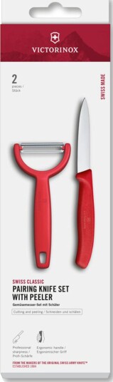 Victorinox Swiss Classic skrellekniv og Y skreller rød