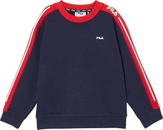 Fila Collegegenser - Faverga - Regular Grafisk rundhals - Black - Fila - 3-4 år (98-104) - Collegegenser Hvit Marineblå Rød