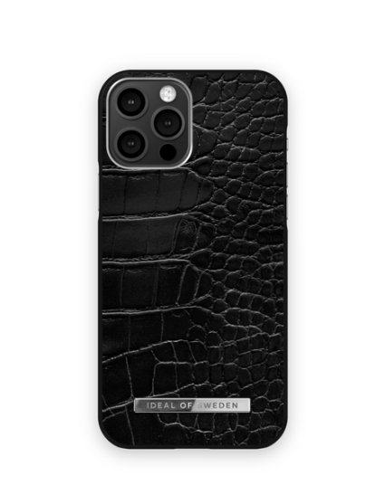 Ideal Of Sweden Atelier Case iPhone 12 Pro Neo Noir Croco Silver