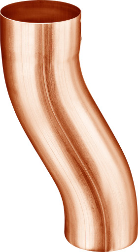 VMZINC bøy 76 mm kobber nedløpsrør copper