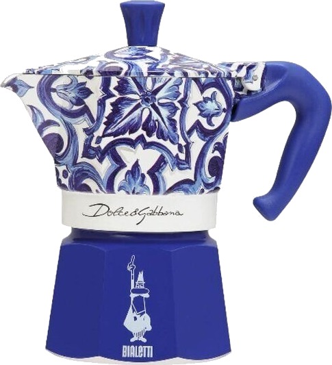 Bialetti D&G moka express 130 ml 3 kopper blå