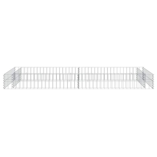 vidaXL Gabion høybed galvanisert stål 200x100x20 cm
