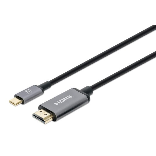 MANHATTAN MH Cable, USB-C Male/HDMI Male, 4K@60Hz, 2m, Black, Bag