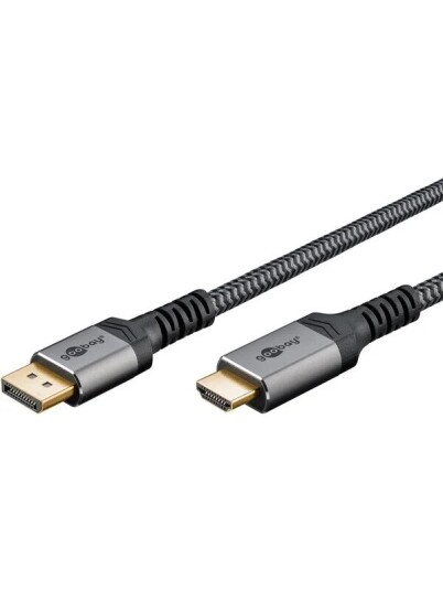 Pro Diplayport HDMI 2.0/2.1 1m Grey Pro Diplayport HDMI 2.0/2.1 1m Grey