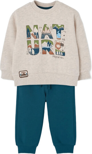 Boboli Set Fleece For Boy Bci Beige 98