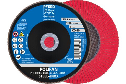 Pferd Lamellskive 67660485 Aluminium/Rustfritt Stål 180x22.23mm