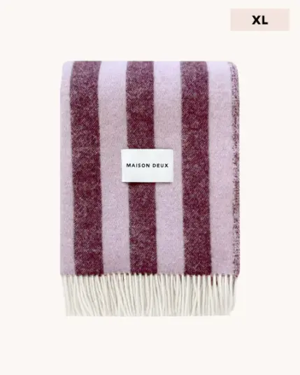 Maison Deux Candy Wrap XL Pledd Lilla/Aubergine