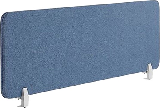 Skjold til skrivebord 160 x 40 cm blå WALLY - Blå
