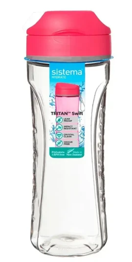 Sistema Tritan Swift Bottle  600Ml Pink-Drikkeflaske