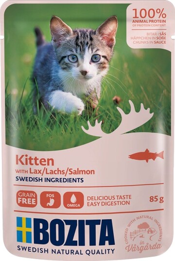 Bozita Biter I Saus Kitten Laks 12 X 85 G