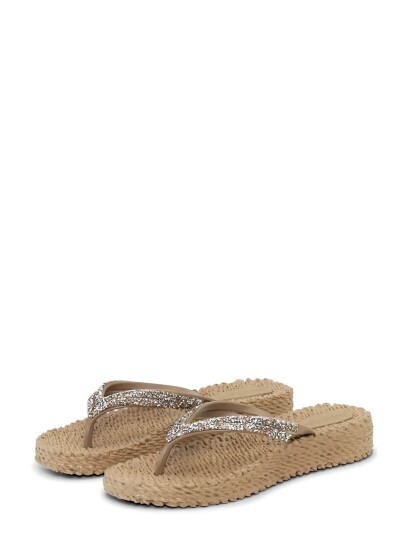 Ilse Jacobsen Flip Flops On Platform Sole Beige 38