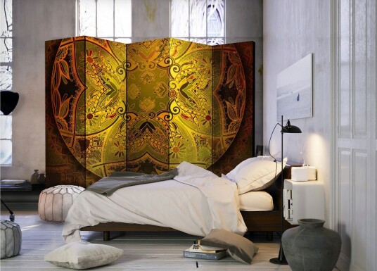 Romdeler Mandala: Golden Power II 222x517 cm - Artgeist sp. z o. o.