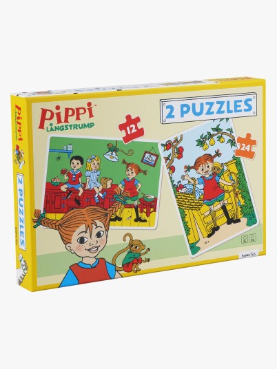 Pippi Langstrømpe Pippi - 2 Puzzles - Multi/patterned - ONE SIZE