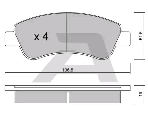 Bremseklosser AISIN BPPE 1005 Bremseklosser AISIN BPPE 1005