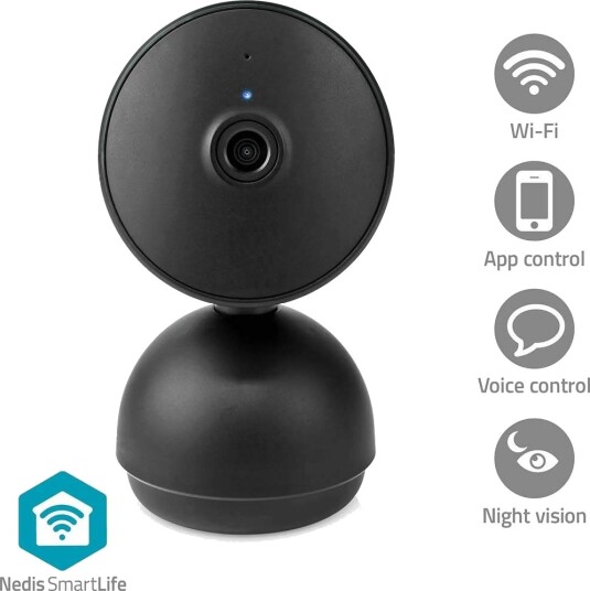 SmartLife Innendørs kamera | Wi Fi | Full HD 1080p | Panorering og vipping | Cloud Storage valgfritt / microSD ikke inkludert