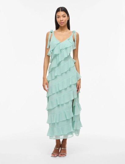 Vila Viluna Wide Strap Ankle Dress/Dc/Ka Green 36