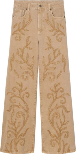 Camilla Pihl Dame Jeans Beige W26 L32,