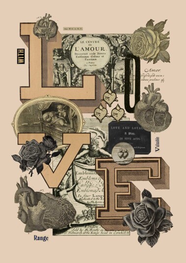 Namly Design Plakat Vintage Kjærlighetskollasj POSTERTAHQPC Namly Design Plakat Vintage Kjærlighetskollasj POSTERTAHQPC