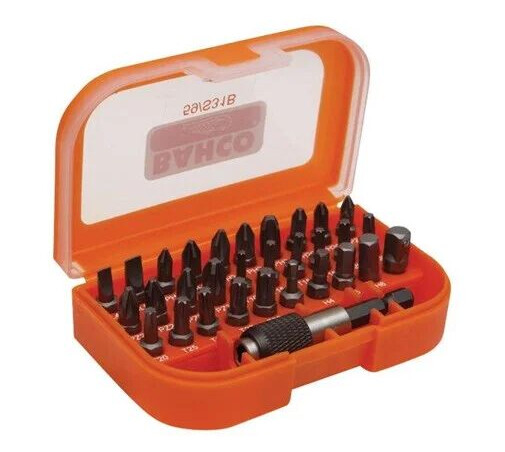 BAHCO screwdriver bit and bit adapter set - 31 pieces