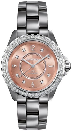 Chanel Dameklokke H2564 J12 Gullfarget/Keramik Ø38 mm
