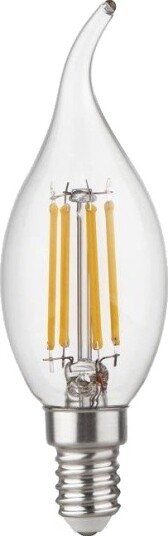 Spl E14 4,7W dimbar LED kronepære med tipp C35 filament klart glass 2700K Dimbar : Dimbar Kulør : Varm Spl E14 4,7W dimbar LED kronepære med tipp C35 filament klart glass 2700K Dimbar : Dimbar Kulør : Varm