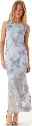 YAS Yasfloree Sl Long Dress Halogen Blue M YAS Yasfloree Sl Long Dress Halogen Blue M