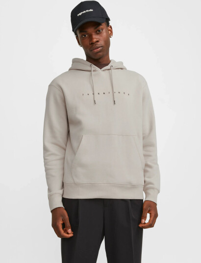 Jack & Jones Jjestar Jj Sweat Hood Noos - Beige - M Jack & Jones Jjestar Jj Sweat Hood Noos - Beige - M