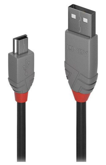 Lindy 50 cm USB-kabel Mini-USB type B til Micro-USB type B USB 2.0 Rund Svart