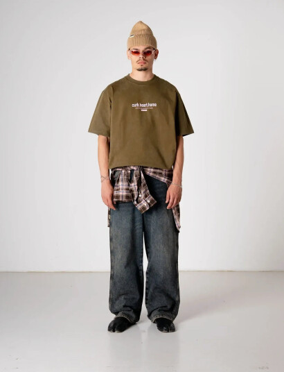 Woodbird Wbbeam Dye Tee - Green - XS Woodbird Wbbeam Dye Tee - Green - XS