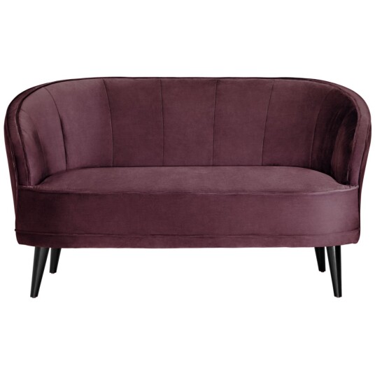 VEGA Sofa 2 seter Garbo; 150x75x84 cm BxDxH; Sete Fiolett Ramme Svart