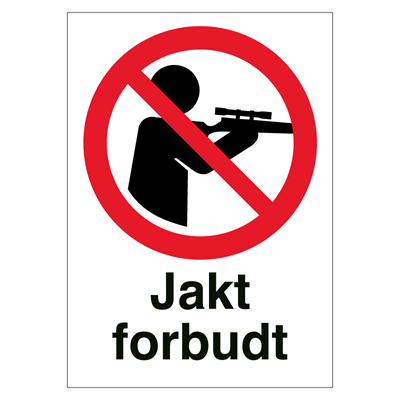 Jo Safety Jakt forbudt Forbudsskilt Refleks aluminium 297 x 210 mm (A4) 6308047RAA4 Jo Safety Jakt forbudt Forbudsskilt Refleks aluminium 297 x 210 mm (A4) 6308047RAA4