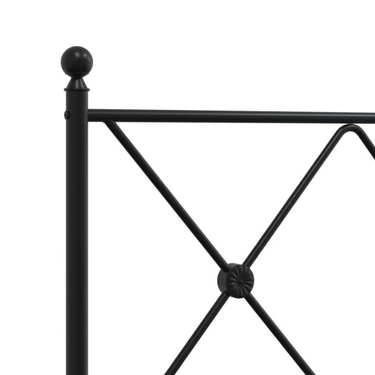Sengegavl i metall svart 120 cm 8721012374171