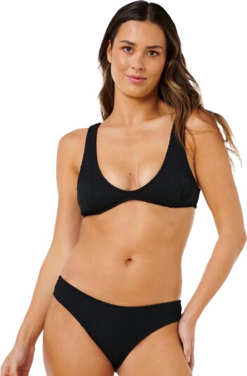 Rip Curl Women"s Vibe Surf Bralette Bikini Top Black, S