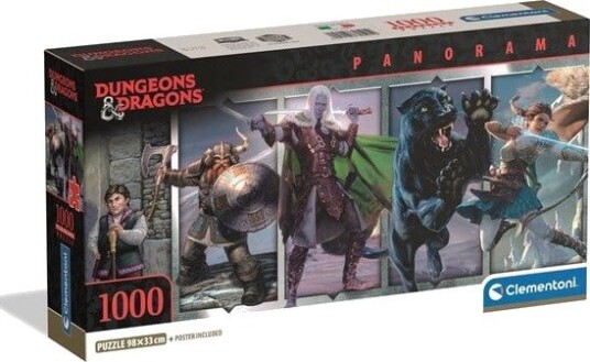 Clementoni Puzzle Panorama HQC Dungeons & Dragons 1000 pieces 2D Puslespill