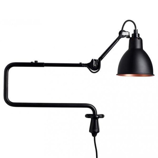 Lampe Gras N303 Vegglampe Matt Sort & Matt Sort & Kobber Lampe Gras N303 Vegglampe Matt Sort & Matt Sort & Kobber
