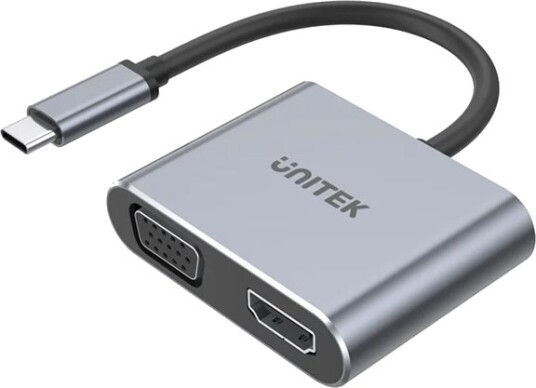 Unitek Uhub Q4 Lite Dokkingstasjon For Bærbar Usb C / Thunderbolt 3 Hdmi Vga