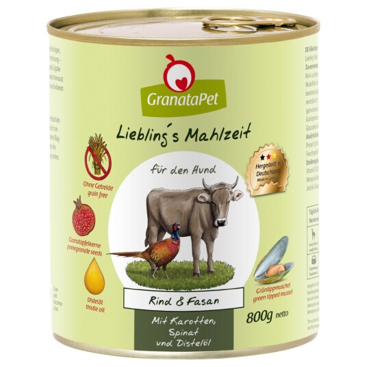 Granatapet Liebling'S Måltid 6 X 800 G Okse Og Fasan