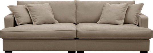 Rossita Lyx 3 seters ekstra dyp sofa i stoff Brun