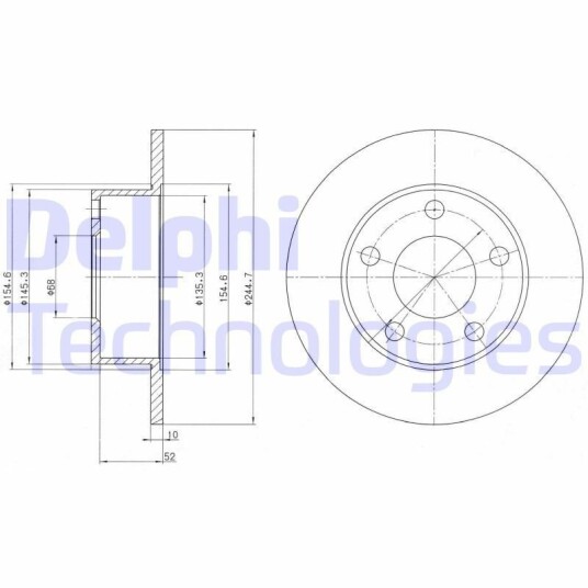 Bremseskive DELPHI BG2410