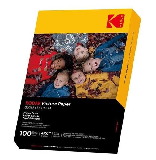 KODAK 10x15cm Glossy Photo Paper 180/m 100 Sheets