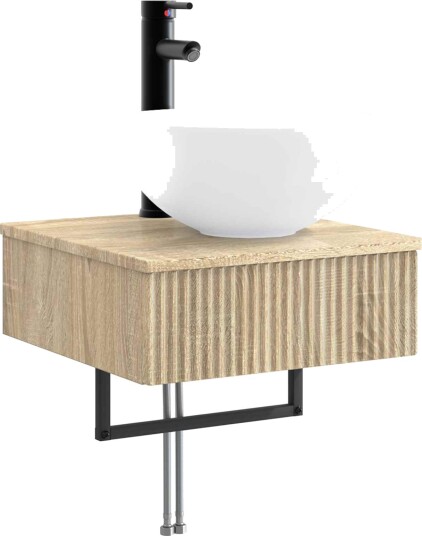  Vegghengt vask Sonoma eik 40 x 41 x 40,5 cm Konstruert tre