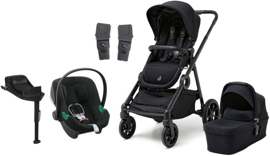 Beemoo Pro Multi 2 Duovogn inkl. Cybex Aton B2 i-Size Babybilstol &  Base Coffee Black