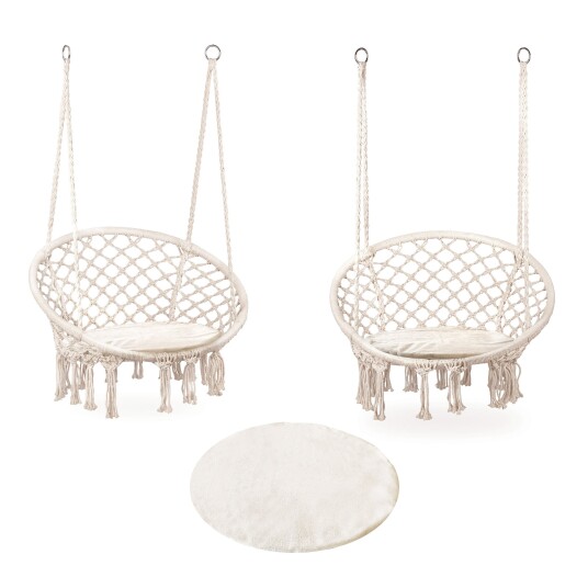 Boho hengestol hagegynge med pute Boho hengestol hagegynge med pute