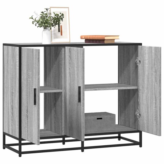 Skjenk grå sonoma 94x35x76 cm konstruert tre 8721102840661